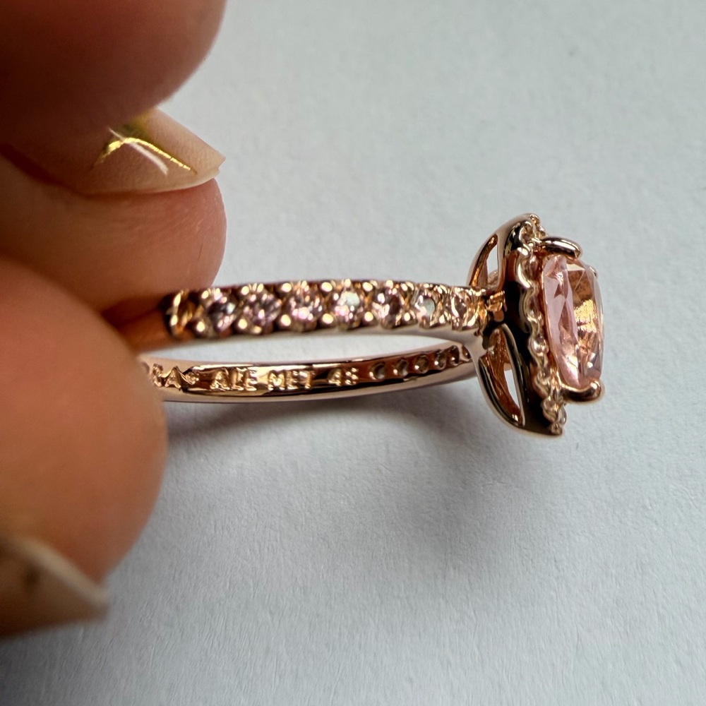 Pandora Rose gold Pink Heart Ring (size 48, US 4.5) - Picture 4 of 4